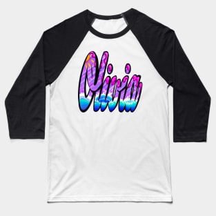Olivia personalised customised  name Olivia Baseball T-Shirt
